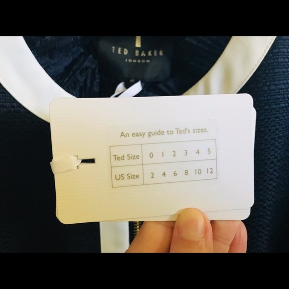 TED BAKER ENNIO Lace trim contrast crop jacket New - Picture 7 of 7